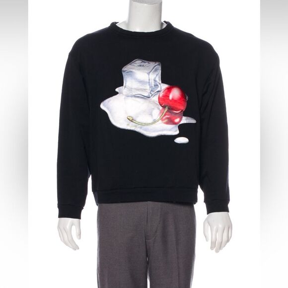 ACNE STUDIOS Sweatshirt Ice Cube Cherry Flame Size M Rare From Diner Collection - Picture 3 of 11